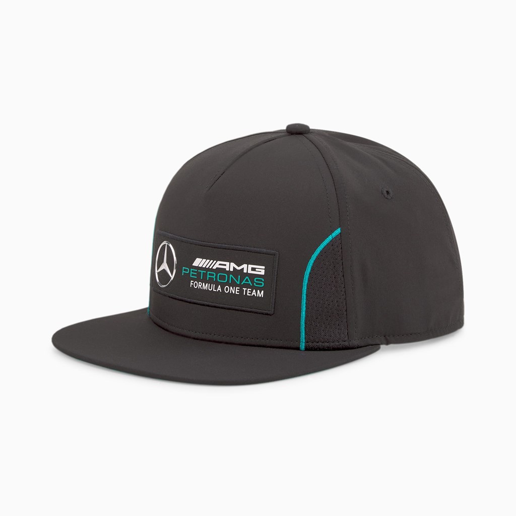 Pánské Klobouky Puma Mercedes F1 Byty Brim Černé | 371802-QTI