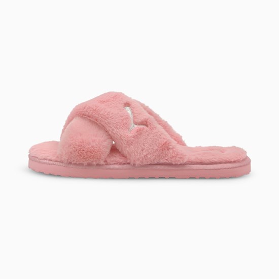 Dámské Pantofle Puma Fluff X Páskové Bílé | 961KXSDMC