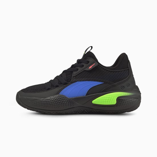 Dívčí Basketbalové Boty Puma Court Rider 2.0 Pop JR Černé | 381750-AFJ