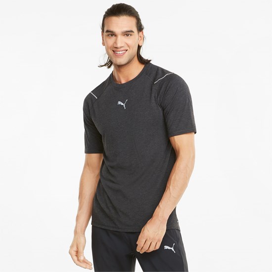 Pánské Běžecké Tričko Puma Wool Krátké Sleeve Černé | 362EDIMLZ