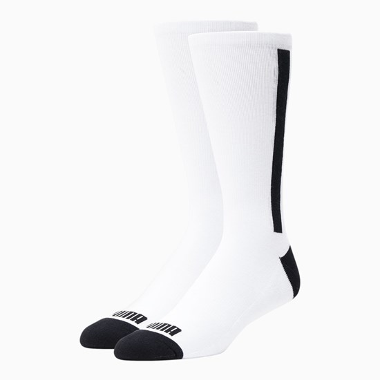 Pánské Ponožky Puma Crew Stripe [2 Pack] Bílé Černé | OPQIN9258