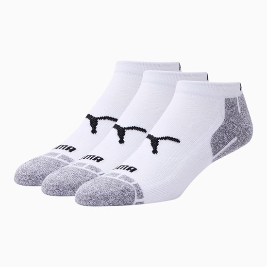 Pánské Ponožky Puma Low Cut [3 Pack] Bílé Černé | NFIGH9132