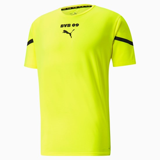 Pánské Tričko Puma PUMA x First Mile BVB Prematch Žluté Černé | 375DILYRM